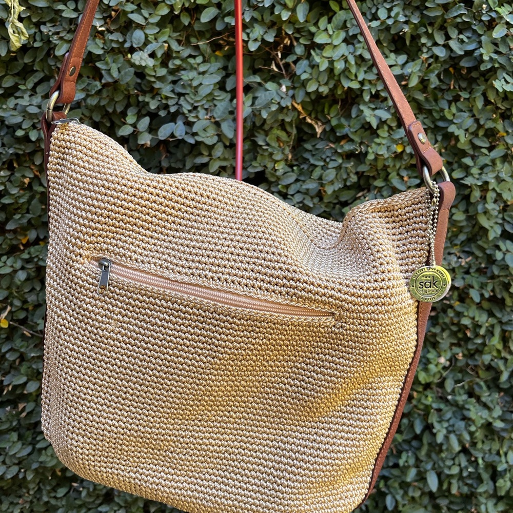 The Sak Tan Crochet Hobo Bag